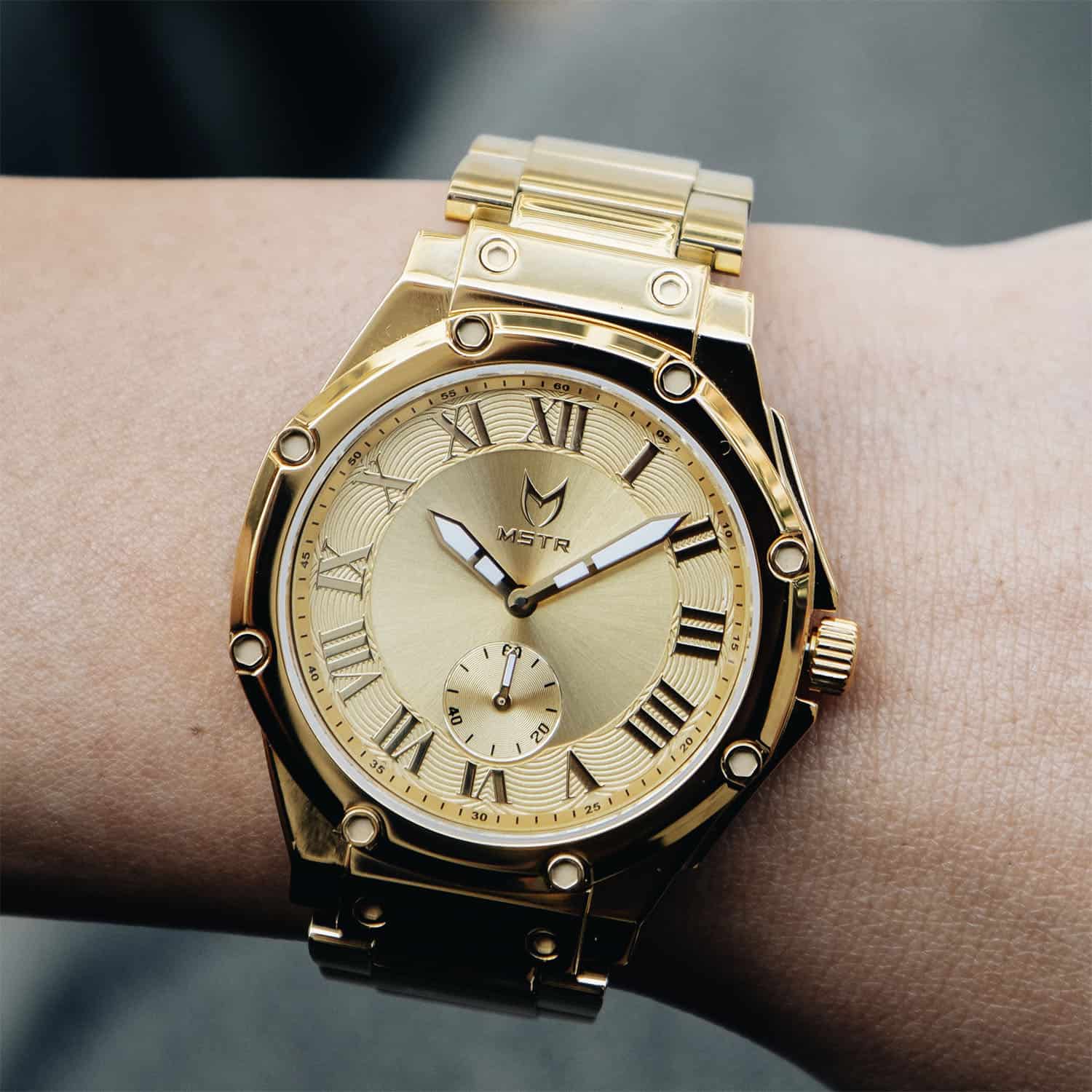 Ultra Slim Polished Gold MSTR Watches